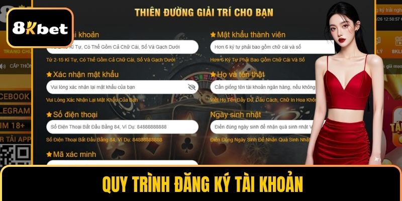 Các bước đăng ký tài khoản 8KBET chi tiết nhất